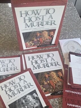 Vintage How To Host A Murder Dinner Party Game - Red and White Boxed Set